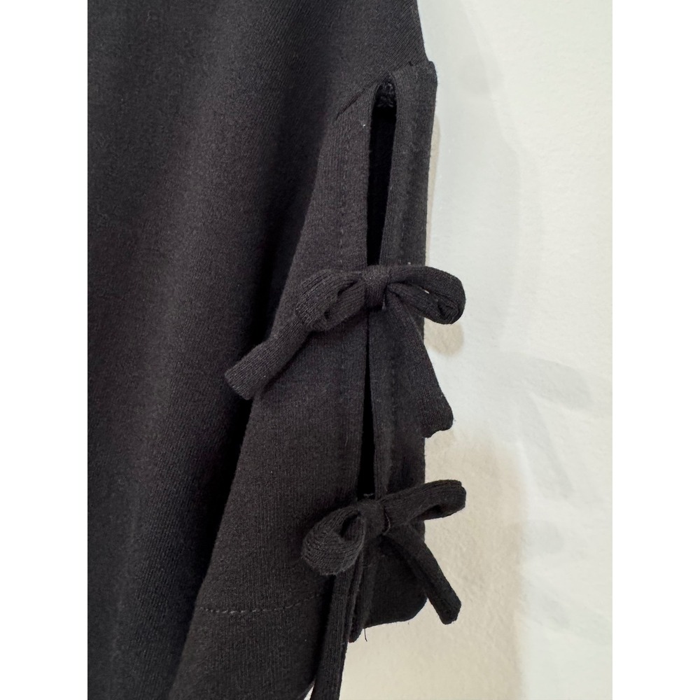 Fabletics Black T Shirt Dress Womens S Short Sleeve Tie Detail Casual Athleisure - Picture 3 of 5